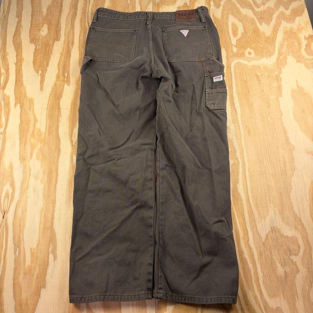 Guess Y2K Style Carpenter Jeans – Faded Green – Baggy Workwear – 34W